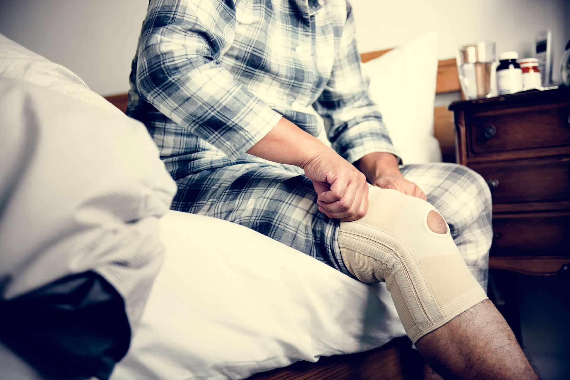 patient recovering from a Knee Replacement surgery